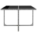 vidaXL Ensemble à manger d'extérieur 5Pièces coussins résine tressée gris