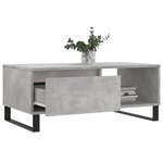 vidaXL Table basse Gris béton 90x50x36 5 cm Bois d'ingénierie
