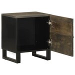 vidaXL Tables de chevet 2 Pièces noir 40x33x46 cm bois de manguier solide
