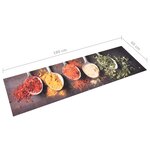 vidaXL Tapis de cuisine lavable Cuillères 60x180 cm