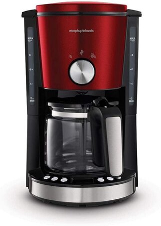 Morphy richards evoke cafetière programmable - m162522ee - rouge