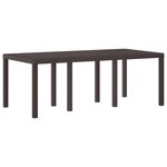 vidaXL Ensemble de salle à manger de jardin 7 pièces en poly rattan brun