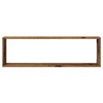 vidaXL Étagères cube murales 2 Pièces vieux bois 100x15x30 cm