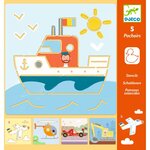 Djeco DJ08819 - Pochoirs Transports
