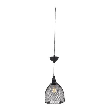 Suspension solaire ajourée loft pear noir acier h89cm