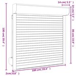 vidaXL Volet roulant aluminium 100x100 cm blanc