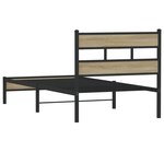 vidaXL Cadre de lit sans matelas chêne sonoma 75x190 cm
