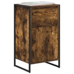vidaXL Buffet Chêne Fumé 81 x 36 x 150.5 cm Bois d'ingénierie