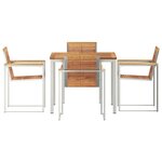 vidaXL EnsembledeRepasdeJardin 5 Pièces TeckMassif