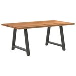 vidaXL Table à manger marron clair bois de chêne massif rectangulaire
