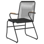 vidaXL Chaises de jardin lot de 2 noir 58x59x85 5 cm Rotin PVC