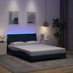 vidaXL Cadre de lit sans matelas Hanko bleu 120x200 cm tissu