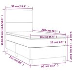 vidaXL Sommier à lattes de lit avec matelas Vert foncé 90x200 cm
