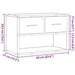 vidaXL Meuble TV chêne brun 60x31x39 5 cm bois d'ingénierie et métal