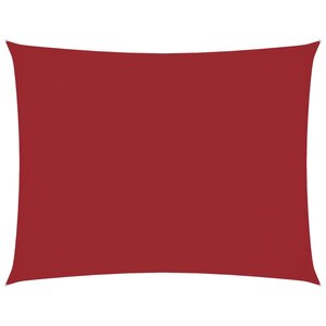 vidaXL Voile de parasol tissu oxford rectangulaire 6x8 m rouge
