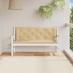 vidaXL Coussins de banc de jardin lot de 2 beige mélangé tissu