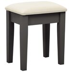 vidaXL Coiffeuse et tabouret Gris 65x36x128 cm Bois de paulownia MDF