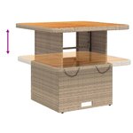 vidaXL Ensemble à manger de jardin et coussins 3 Pièces Beige poly rotin