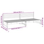 vidaXL Canapés centraux de jardin 2 Pièces 120x80 cm bois massif douglas