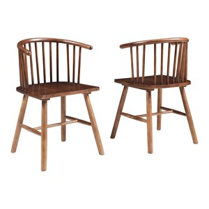 Lot de 2 chaises de salle à manger salon design moderne cuisine effet noyer 03_0009633