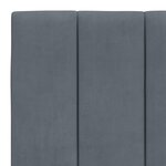 vidaXL Lit avec matelas gris foncé 180x200 cm velours