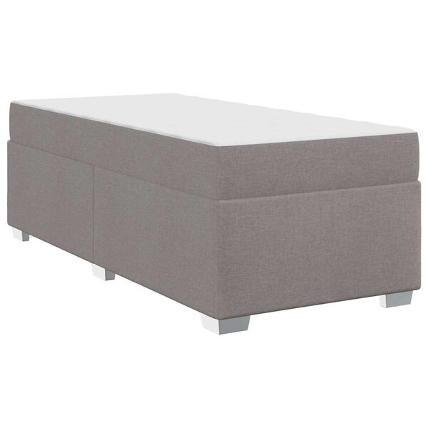 vidaXL Cadre de lit avec matelas Taupe 100 x 200 cm tissu