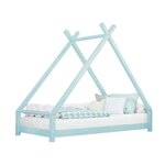 Lit tipi enfant TAHUKA 90 x 160 bleu clair