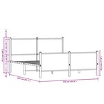 vidaXL Cadre de lit en métal sans matelas chêne sonoma 150x200 cm