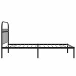 vidaXL Cadre de lit métal sans matelas avec tête de lit noir 107x203cm
