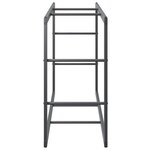 vidaXL Portant de bois de chauffage noir 110x30x61 cm acier