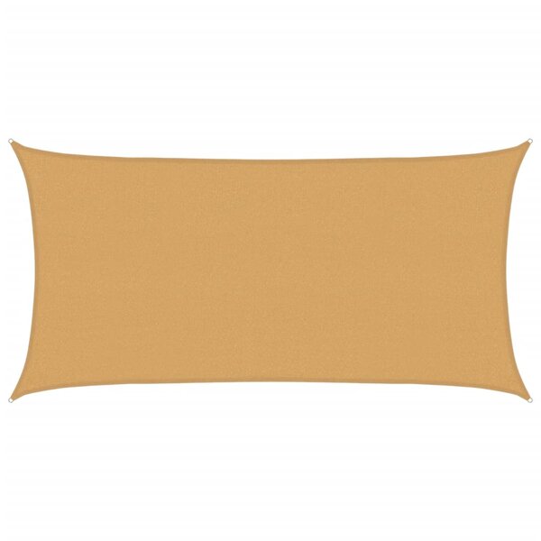 vidaXL Voile d'ombrage 160 g/m² rectangulaire sable 2x3 5 m PEHD
