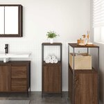 vidaXL Meuble de salle de bain avec étagères chêne marron 36x35x95 cm