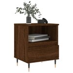 vidaXL Tables de chevet 2 Pièces chêne marron 40x35x50 cm bois ingénierie
