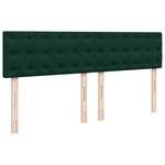 vidaXL Sommier à lattes de lit et matelas Vert foncé 200x200cm Velours
