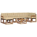 vidaXL Ensemble de canapés d'extérieur 8 Pièces Naturel et Beige