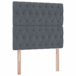vidaXL Lit avec rangement et matelas Gris foncé 90 x 200 cm Velours