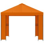 vidaXL Pavillon 3 x 3 m Orange Polyester et Acier 190 gsm