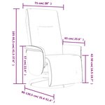 vidaXL Fauteuil inclinable avec repose-pieds crème similicuir