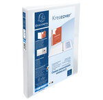 Classeur Personnalisable Rigide 2 Poches Kreacover - 2 Anneaux En D 20mm - A4 Maxi - Blanc - X 10 - Exacompta