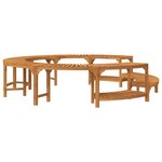 vidaXL Entourage de bain à remous Marron Ø275 cm Bois d'acacia massif