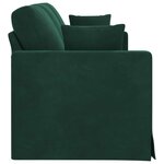 vidaXL Canapé Vert foncé 198 x 78 x 80 cm Velours