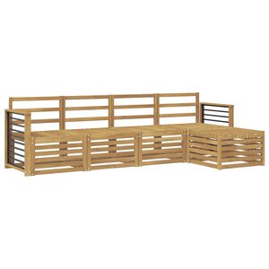 vidaXL Ensemble de canapés d'extérieur 5 Pièces Blanc