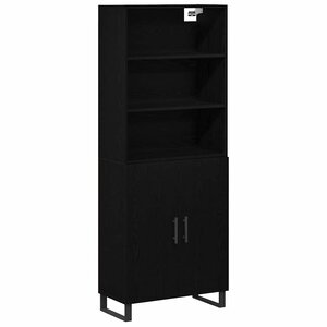 vidaXL Haut Armoire 2 Pièces Chêne noir Bois d'ingénierie