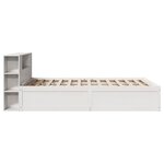 vidaXL Cadre de lit sans matelas blanc 135x190 cm bois de pin massif