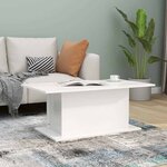 vidaXL Table basse blanc 102x55 5x40 cm bois d'ingénierie