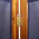 vidaXL Cloison de séparation 3 panneaux bleu foncé 210x180 cm