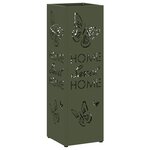 vidaXL Porte-parapluies Vert Olive Métal Moyen Décoratif