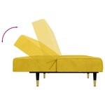 vidaXL Ensemble de canapés 2 Pièces jaune velours