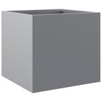 vidaXL Jardinières 2 Pièces argenté 32x30x29 cm acier galvanisé