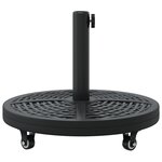 Base de Parasol vidaXL avec Roues pour Poteaux Ø38-48 mm 13 kg Rond